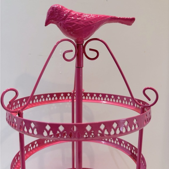 4 Tier Spinning Pink Bird‎ Cage Styled Jewelry Organizer Stand - Picture 3 of 5
